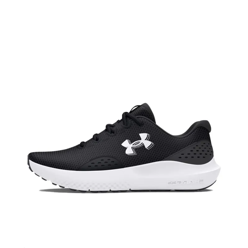 Under Armour Surge 4 Slip Resistant Low Top Running Shoes Men's Black White-0