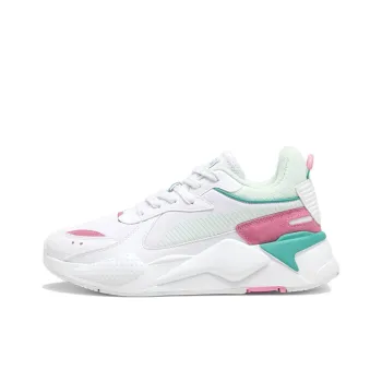 PUMA RS X Retro Resort Cushioning, Slip Resistant, And Abrasion Resistant Low Top Casual Shoes Women's White Pink Green