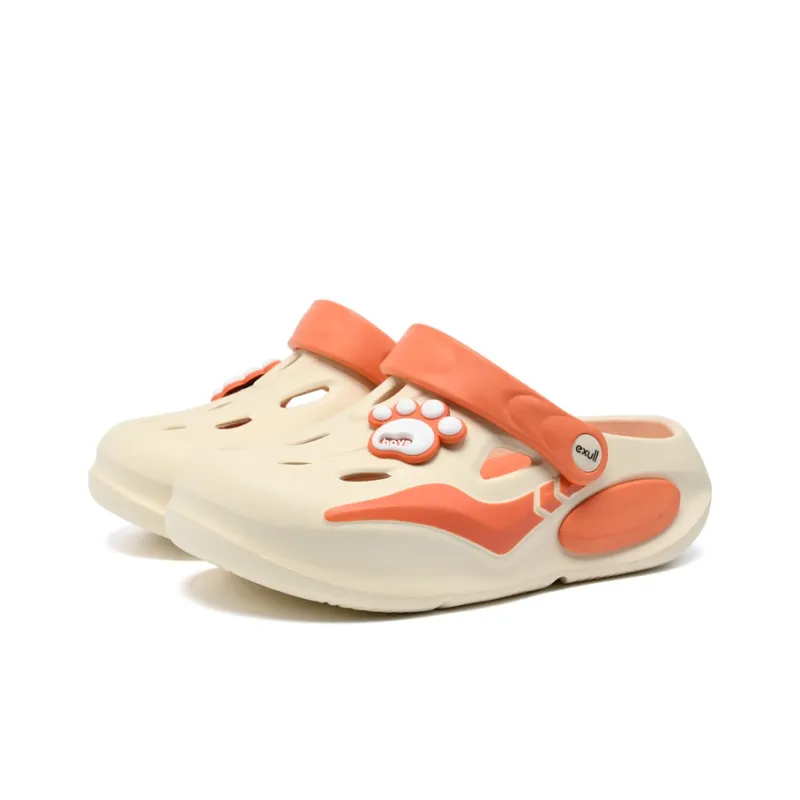 EXULL Q Clogs Women's Beige Orange-1