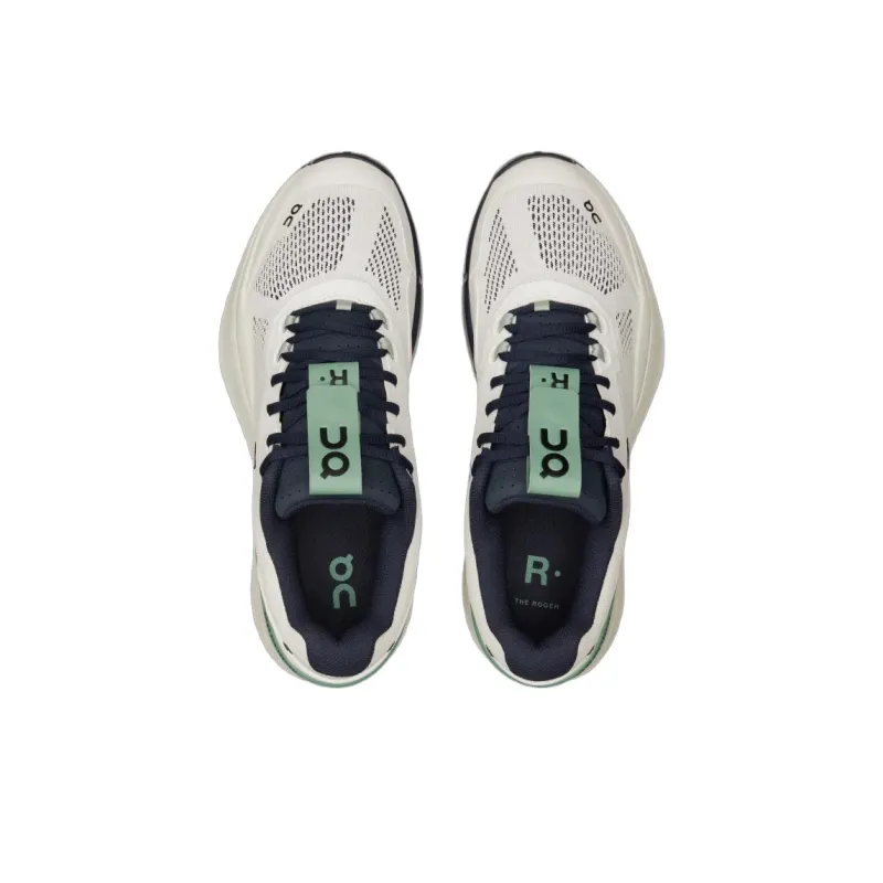 FEIDELEI x On The Roger Pro Cushioning Anti Slip And Wear Resistant Low Top Tennis Shoes Men's White Green-3