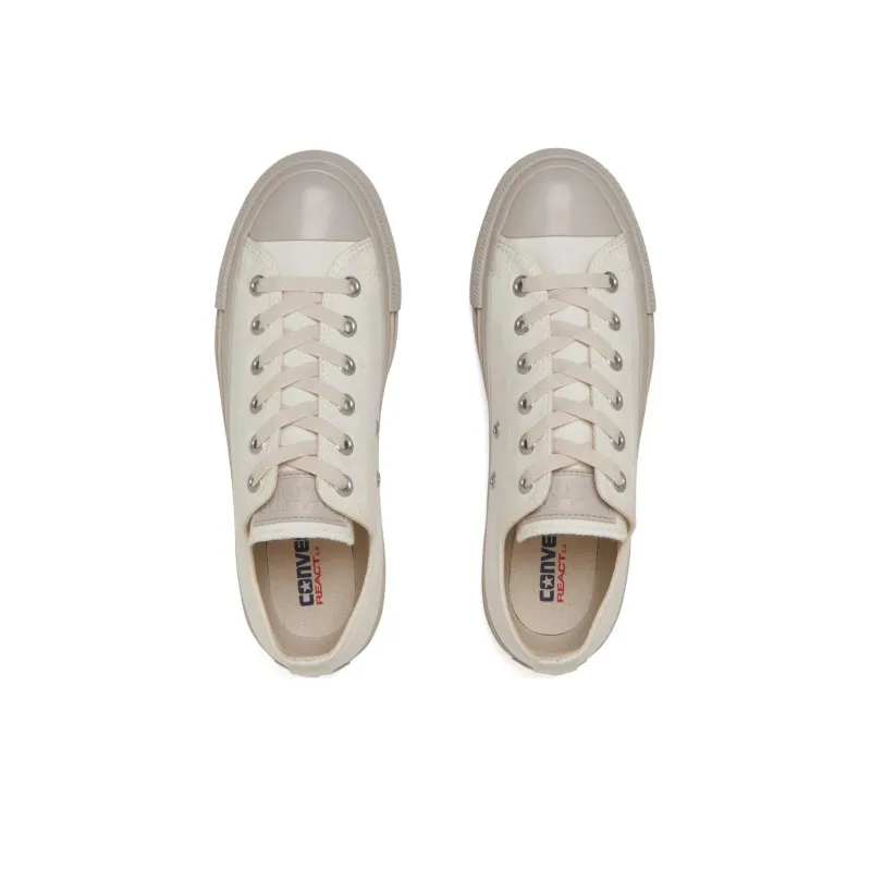 Converse All Star Rubber Patch OX Anti Slip Wear Resistant Low Top Canvas Shoes Unisex White Japan Version-3