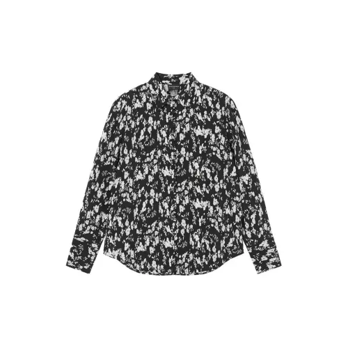 CLUB MONACO Shirts Women's Black/White Print