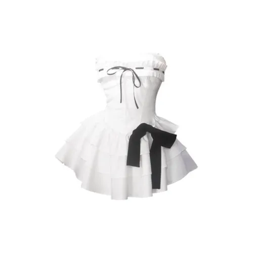 Cosyism Sleeveless Dresses Women's White