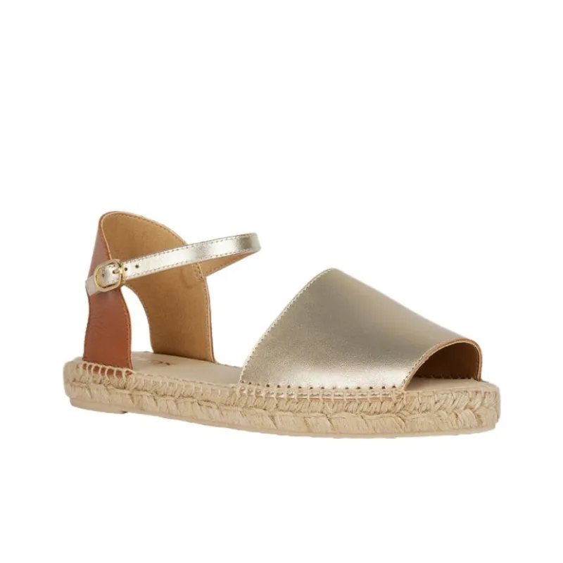 GEOX One Strap Sandals Women's Gold Umber-1