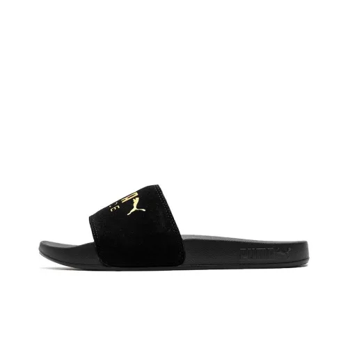 PUMA Slide Slippers Unisex Black/Gold