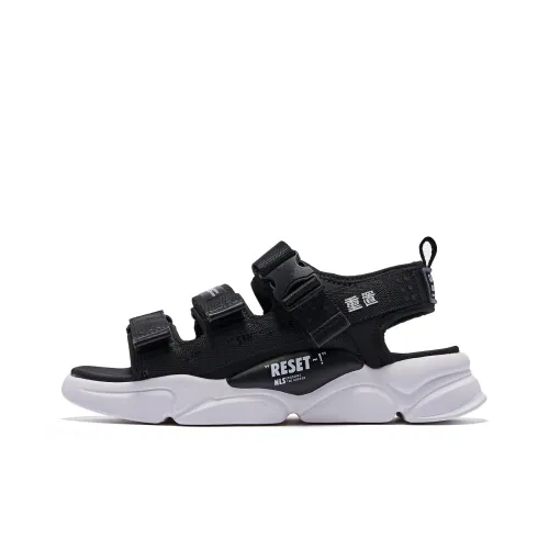 QIAODAN Beach Sandals Men's Black White