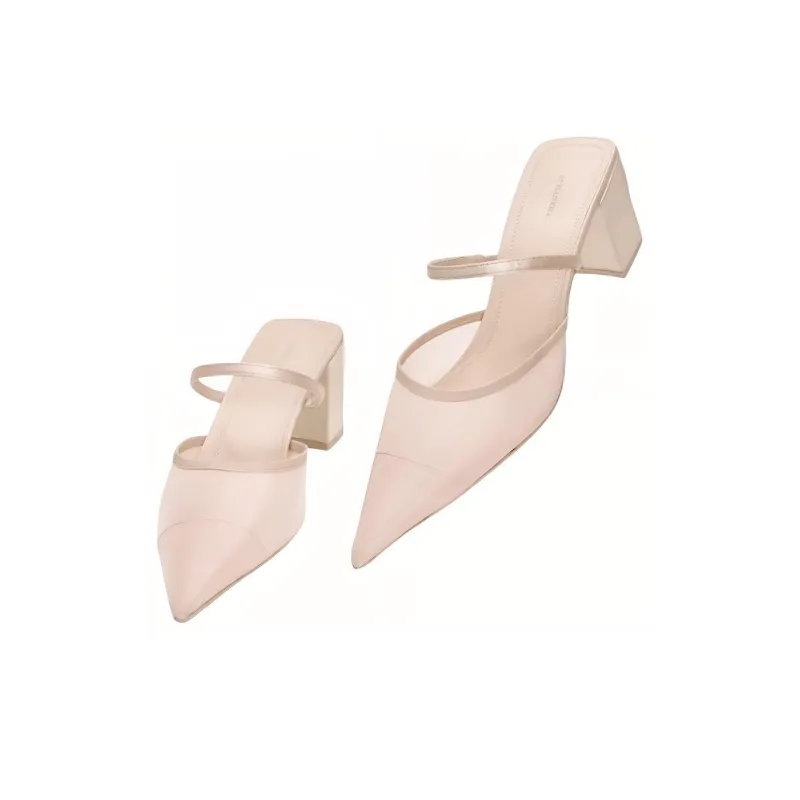 12 STOREEZ Pointed toe Mesh Mules Women's-3
