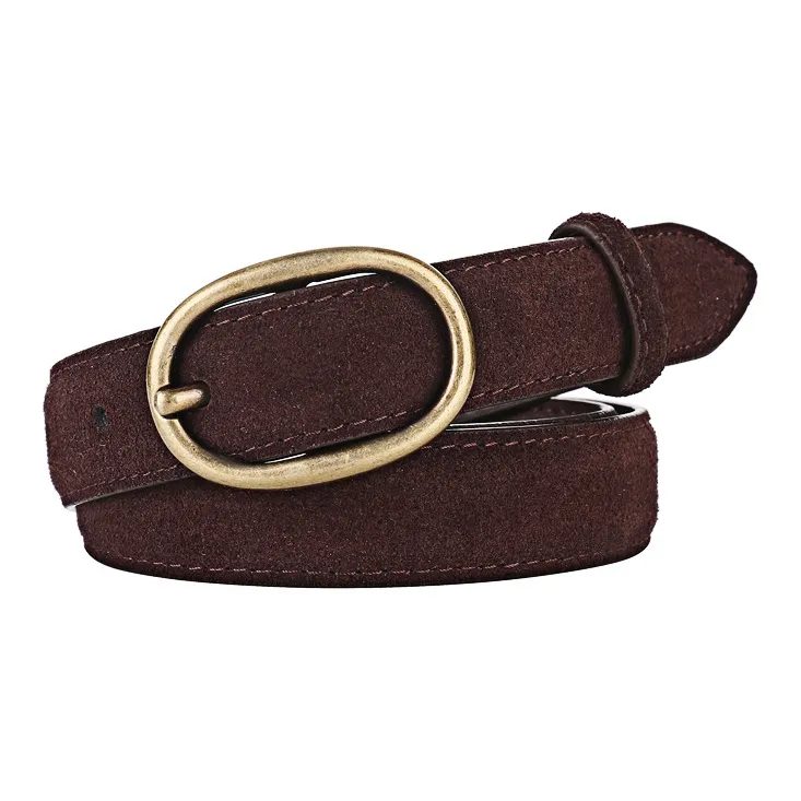 MUSTKOO Button Down Genuine Leather Korean Style Advanced Elegant Leather Belts Unisex-2