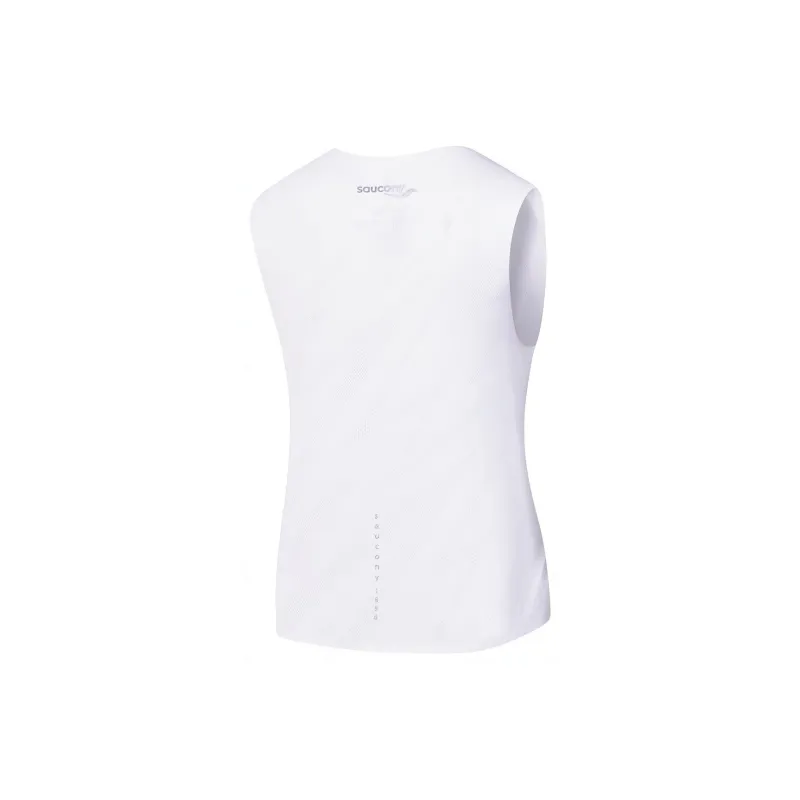 Saucony Tank Tops Women's Pearl White-1