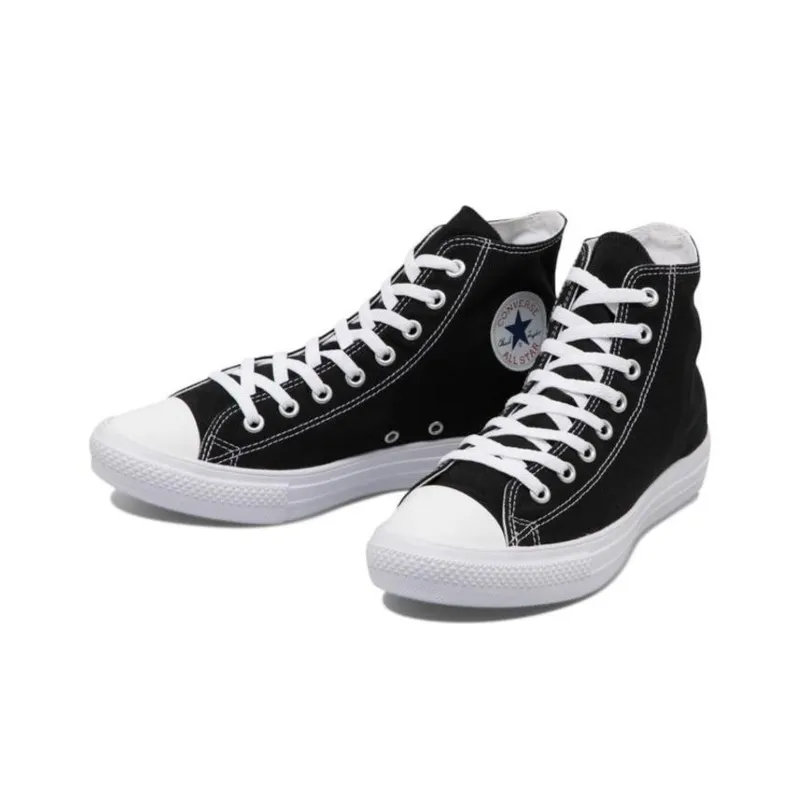 Converse All Star Light HI Abrasion-Resistant Cushioning Slip-Resistant High-Top Canvas Shoes Unisex Black White-2