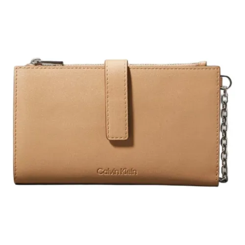 CALVIN KLEIN Polyurethane Wrist Bags Clutches Women's Donkey Color