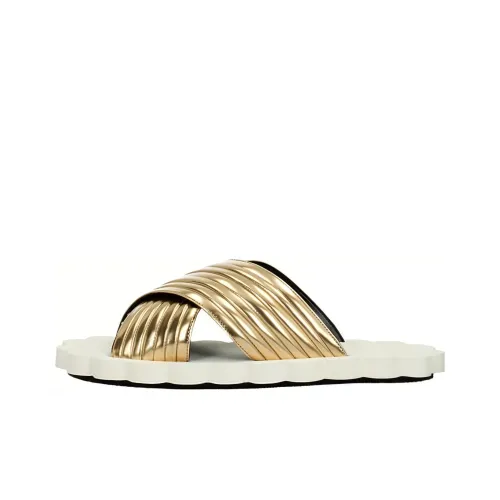 MARNI Slide Slippers Women's Gold