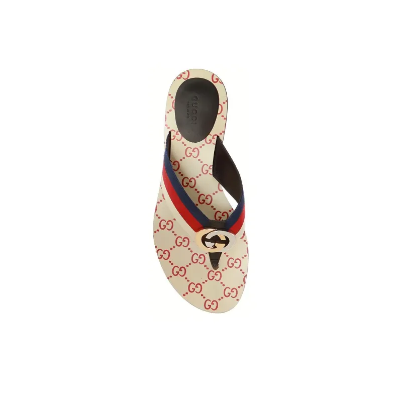 GUCCI Flip Flops Sandals Brown Women's-4