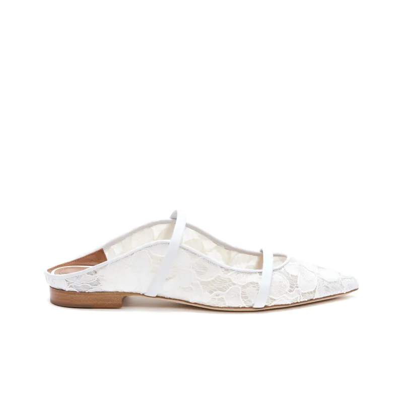 Malone Souliers Pointed Floral Mesh Mules-1
