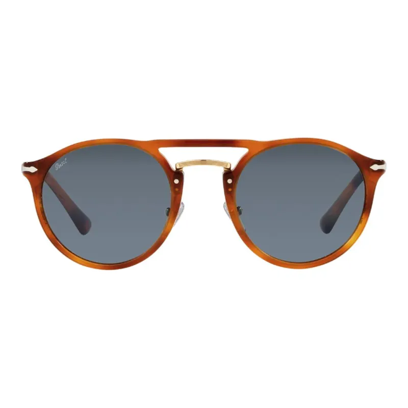 PERSOL Round Frame Double Bridge Sunglasses-1