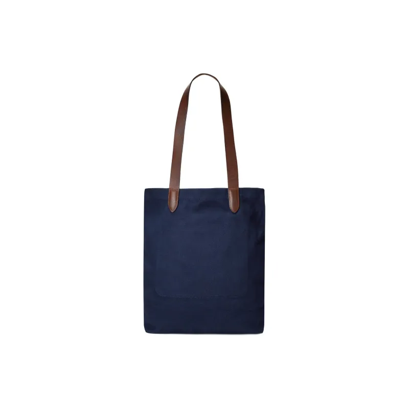 Polo Ralph Lauren Fabric Tote Bag Shopping Bag Shoulder Bag Handbag Large Size Unisex Marine Blue-2