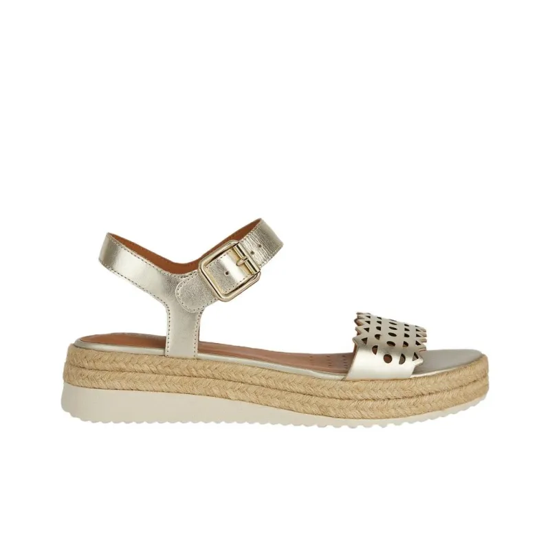 GEOX One Strap Sandals Women's Gold-1