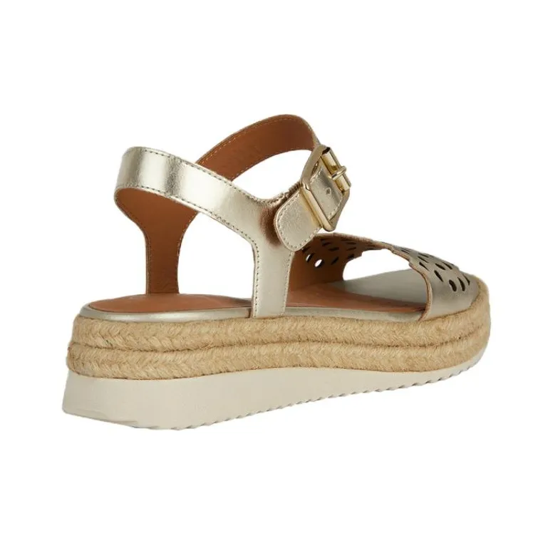 GEOX One Strap Sandals Women's Gold-4