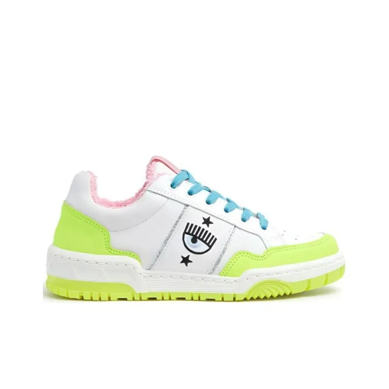 CHIARA FERRAGNI CF-1 Low-Top Stylish Skateboarding Shoes Women's White Yellow-1