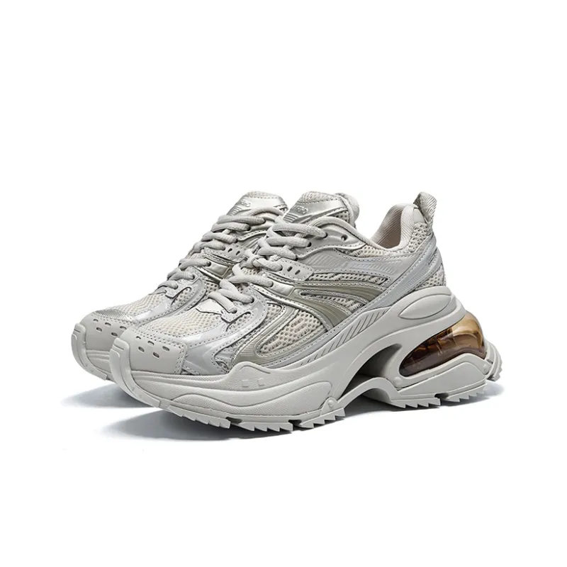 CHERYKALLY Chunky Sneakers Women's Low Top Ecru-1