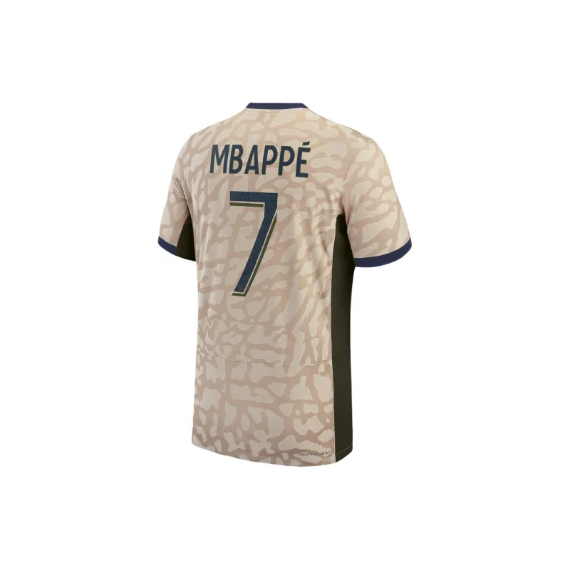 Nike Kylian Mbappé Paris Saint-Germain 2023/24 Match Fourth Soccer Jerseys Men's Sand Dune-1