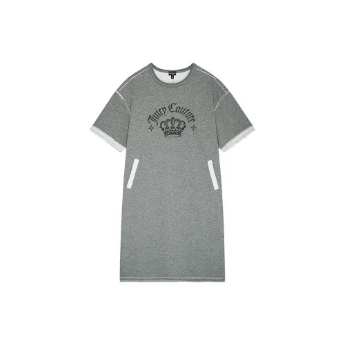 JUICY COUTURE Short-Sleeved Dresses Women's Dark Heather Gray