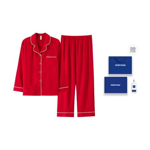 Floating Light Islands Pajama Set Women's Box Red