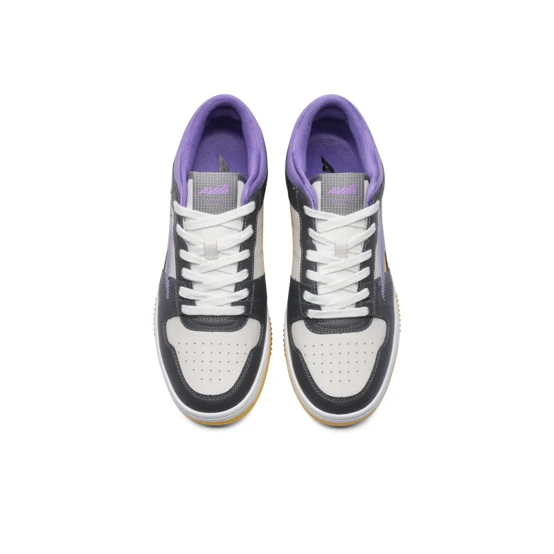 AVIA 825R Series Low Top Skateboard Shoes Men's White Gray Purple-3