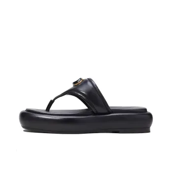 COACH Rubber Sole Flip Flops Women's Black