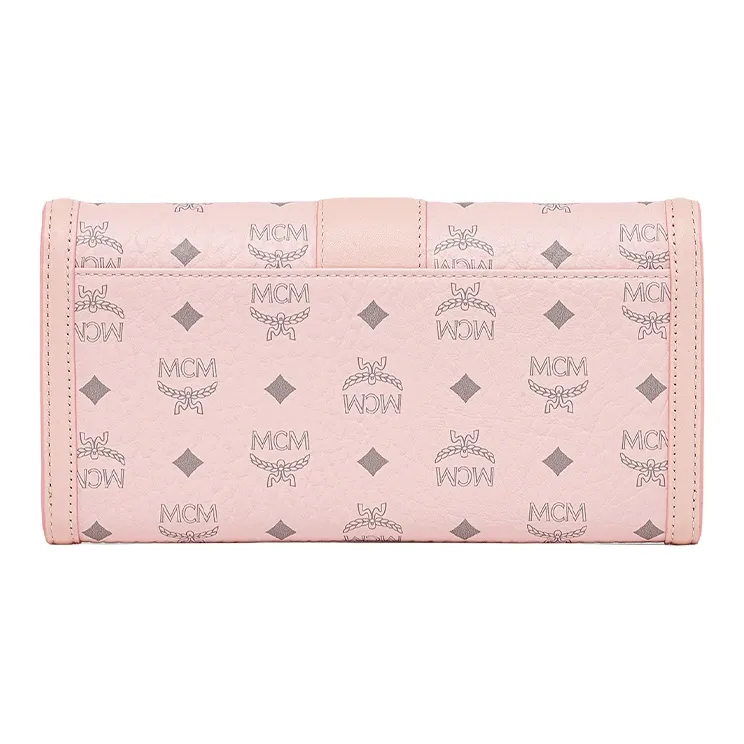 MCM Tracy Visetos Leather Crossbody Bag Women's Light Mist Pink-1