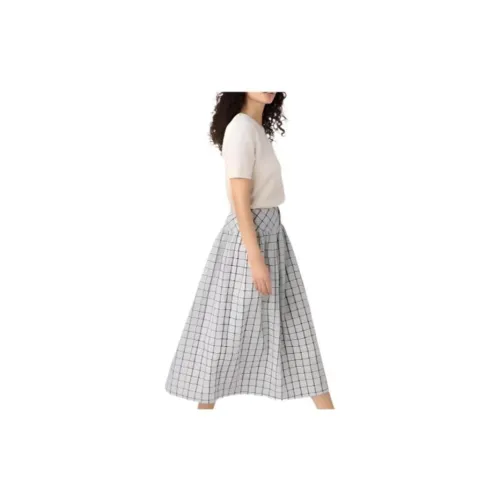 UNIQLO X Ines De La Fressange Casual Long Skirts Women's Asphalt Gray