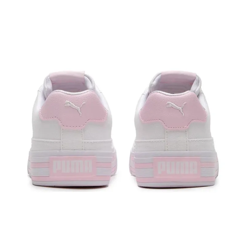 PUMA Court Classic Slip-Resistant Cushioning Low-Top Skateboard Shoes Unisex White Pink-3