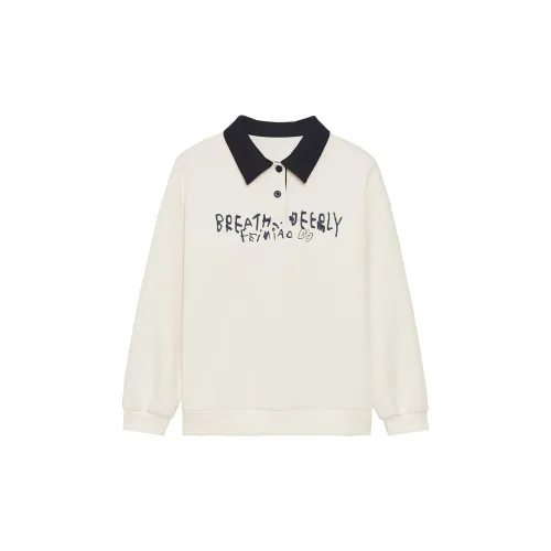 Asuka and new sake Sweatshirts Women's Multicolor Raw White QA02