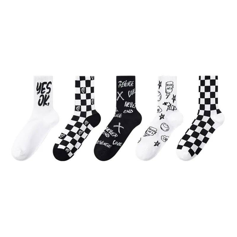 MIIOW Mid Calf Socks Unisex 5 Pack-11