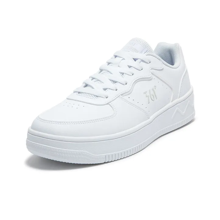 361° Air Force One Anti Slip Wear Resistant Low Top Skateboard Shoes Men's White Gray-1