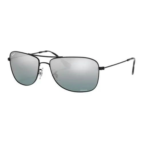 RayBan Metal Irregular Shape Sunglasses Unisex Black