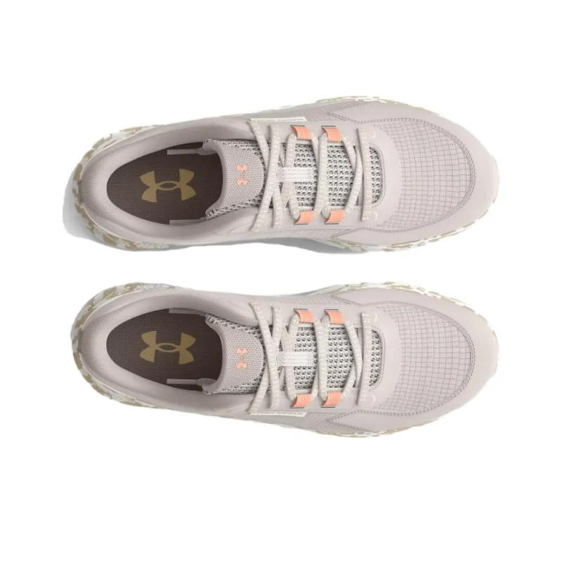 Under Armour Bandit Trail 3 Anti Slip Wear Resistant Low Top Running Shoes Women's Beige Gray-3