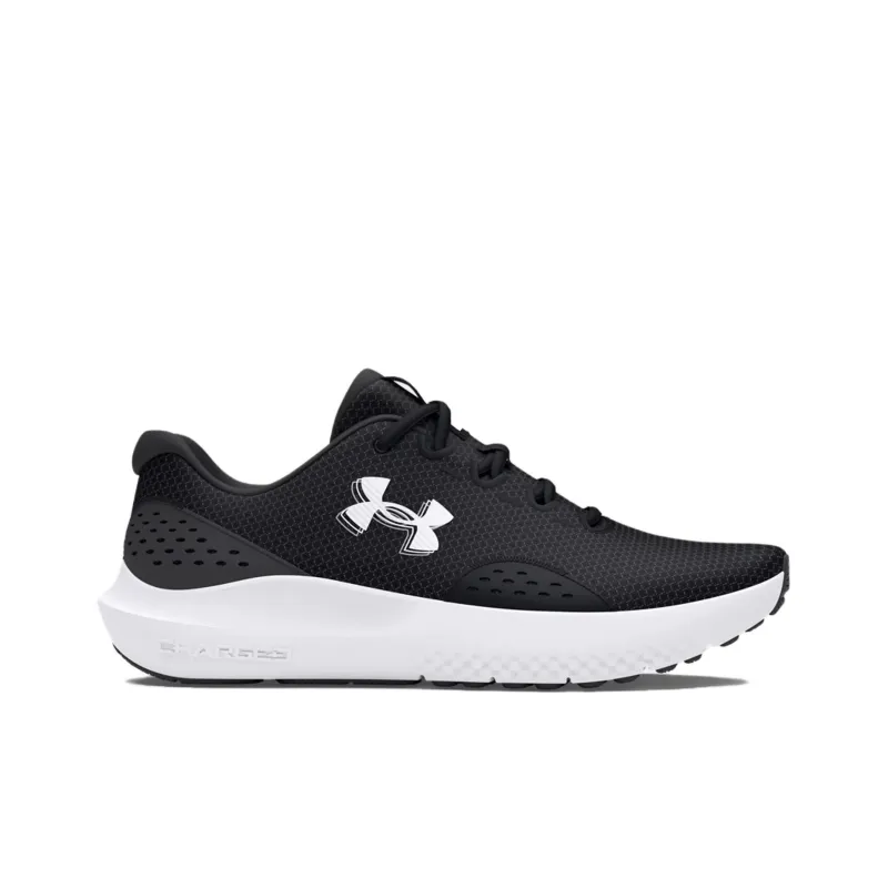 Under Armour Surge 4 Slip Resistant Low Top Running Shoes Men's Black White-1
