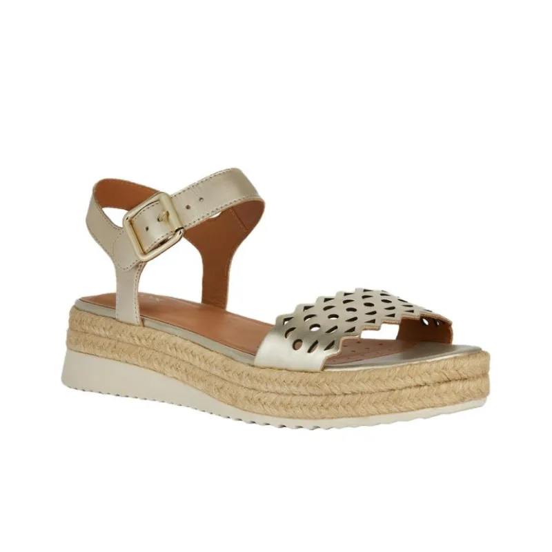 GEOX One Strap Sandals Women's Gold-3
