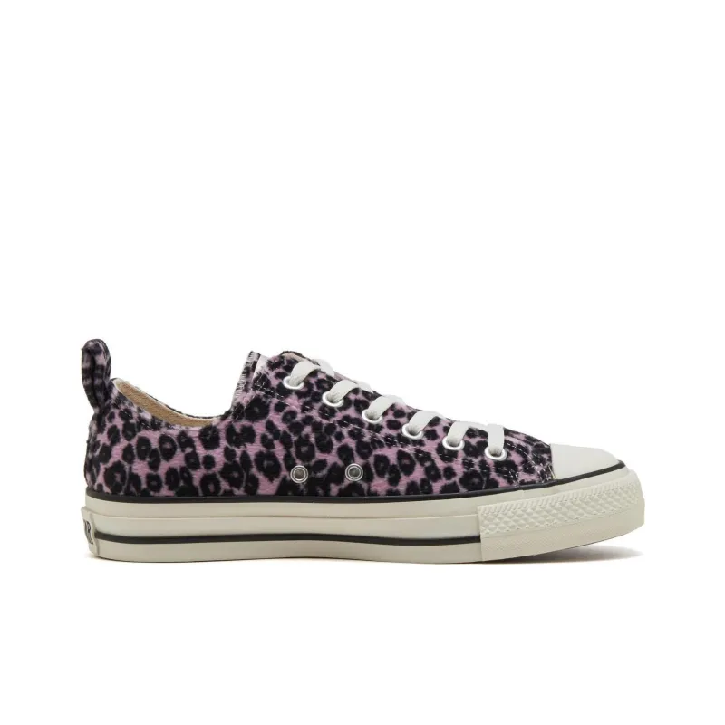 Converse All Star R Leopard Fur OX Abrasion Resistant Shock Absorbers Low Top Canvas Shoes Women's Pink Japan Version-1