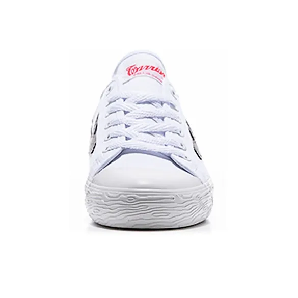 WARRIOR Canvas Shoes Unisex Low Top White Black-1