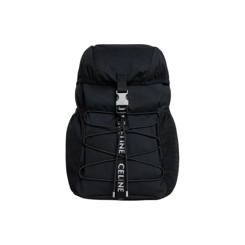 CELINE Fabric Backpack Medium Size Men's Black-0