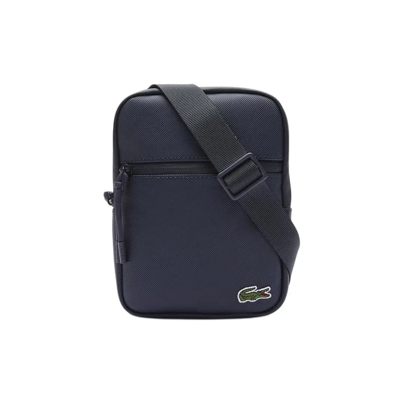 LACOSTE Coated Canvas Bag, Crossbody Bag, Shoulder Bag Regular Men's Marine Blue-0