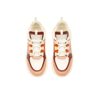 BALLY Maily Cushioning Anti-Slip And Wear-Resistant Mid-Top Chunky Sneakers Women's Red Orange