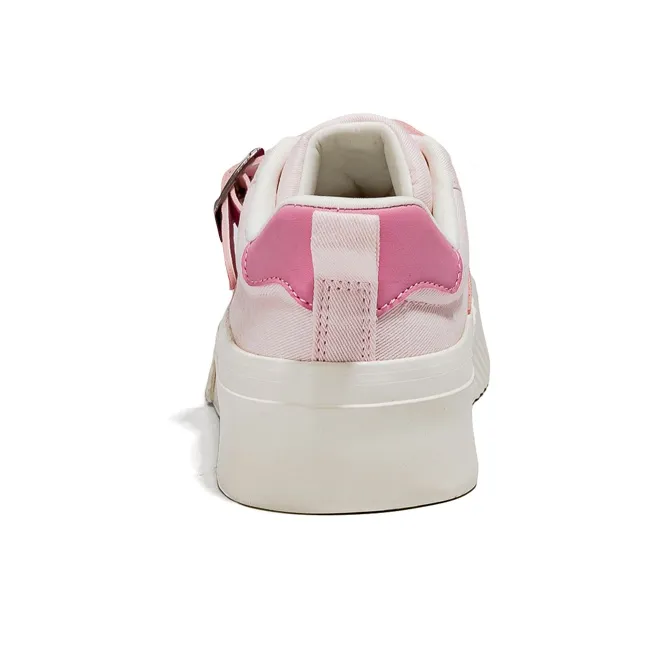WARRIOR Canvas Shoes Women's Low Top Pink Peach Red-3