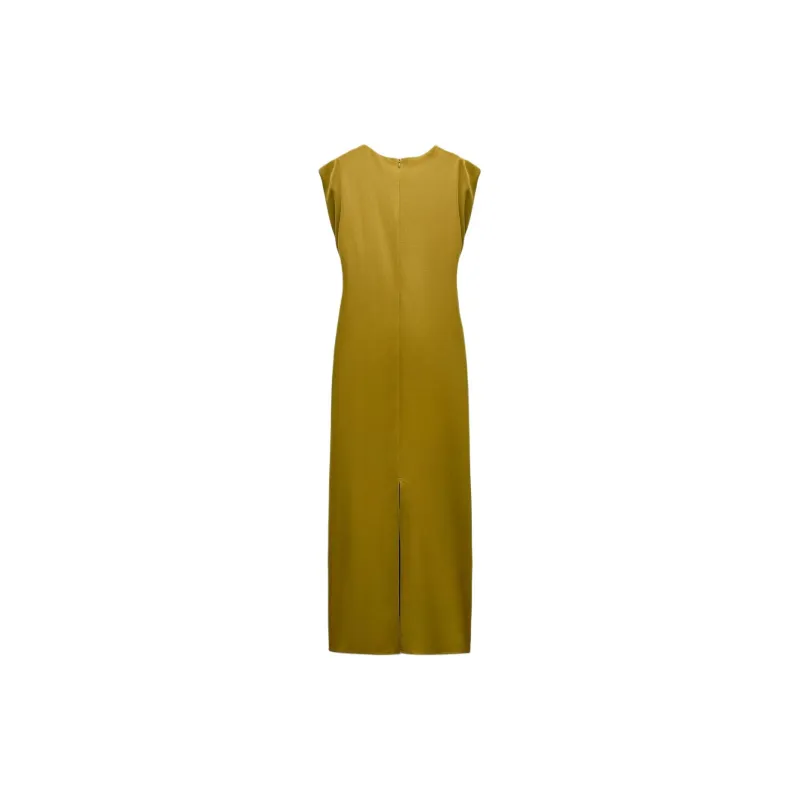 ZARA Sleeveless Dress Women's Olive Green-1