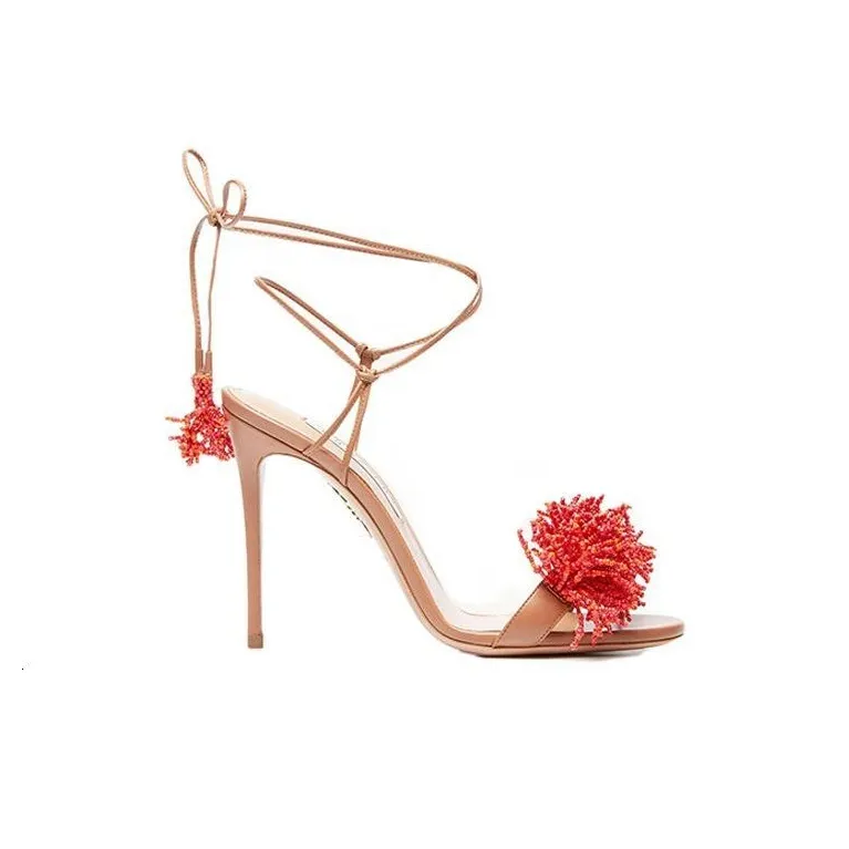 AQUAZZURA Beaded High-heel Sandals-1