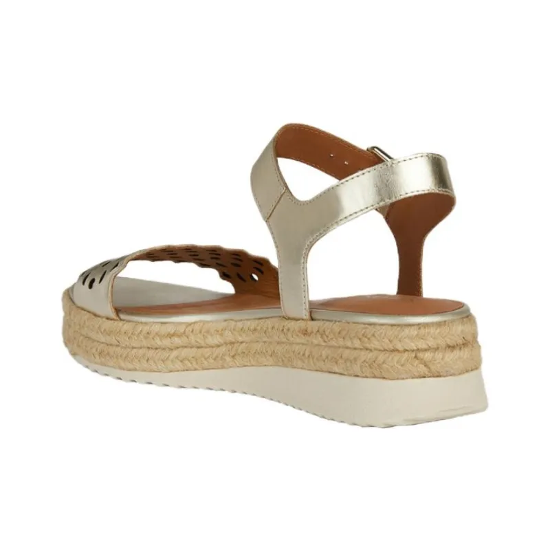 GEOX One Strap Sandals Women's Gold-5