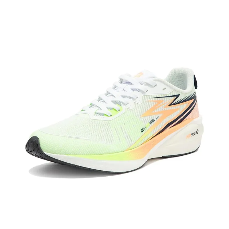 361° Cushioning Breathable Low Top Training Running Shoes Men's White Yellow Red-1