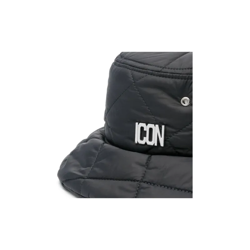 DSQUARED2 Logo-plaque Quilted Bucket Hat-1